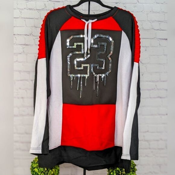 Bare Fox Michael Jordan 3D #23 Drip Crew Pullover Sweatshirt - Picture 1 of 5